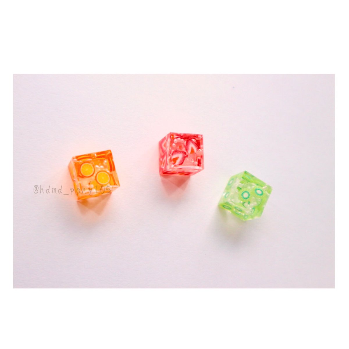 Chihiro フルーツキューブ フルーツ Fruit キューブ Cube レジン キューブレジン ハンドメイド Handmade