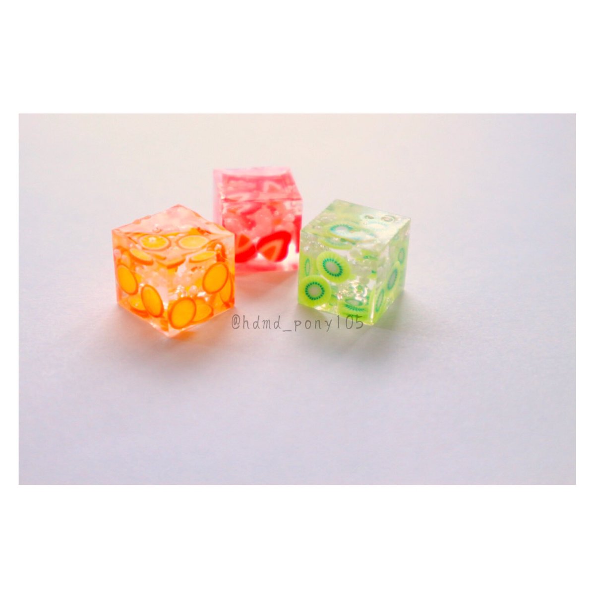Chihiro フルーツキューブ フルーツ Fruit キューブ Cube レジン キューブレジン ハンドメイド Handmade