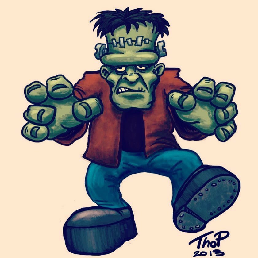 Thopillu's tweet photo. I always liked Frankenstein's monster. And have drawn him since I was a kid. #frankenstein #frankensteinsmonster #thopillustrations #monster https://t.co/ezyyXtt5oX