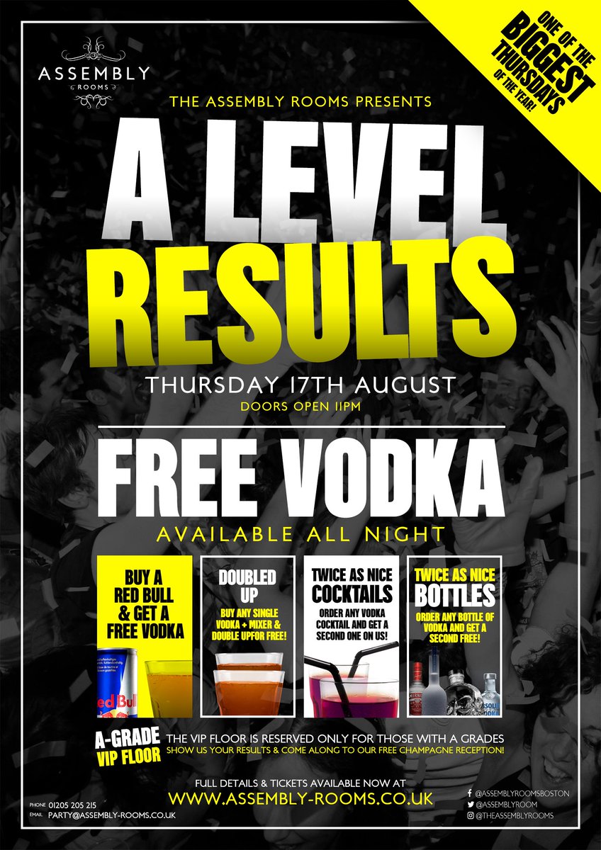 Whether you succeeded or have sunk, get down and join us as you prepare to take the next stage!

assembly-rooms.co.uk/event/170817/