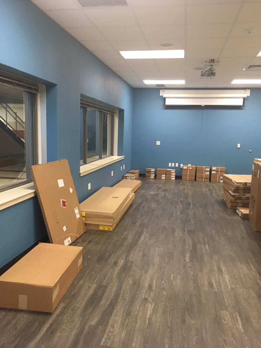 ViperLibrary's tweet photo. Furniture delivered! Thanks Ss and APs that helped unload on short notice #LISDlibraries https://t.co/JwS2JZP6WK