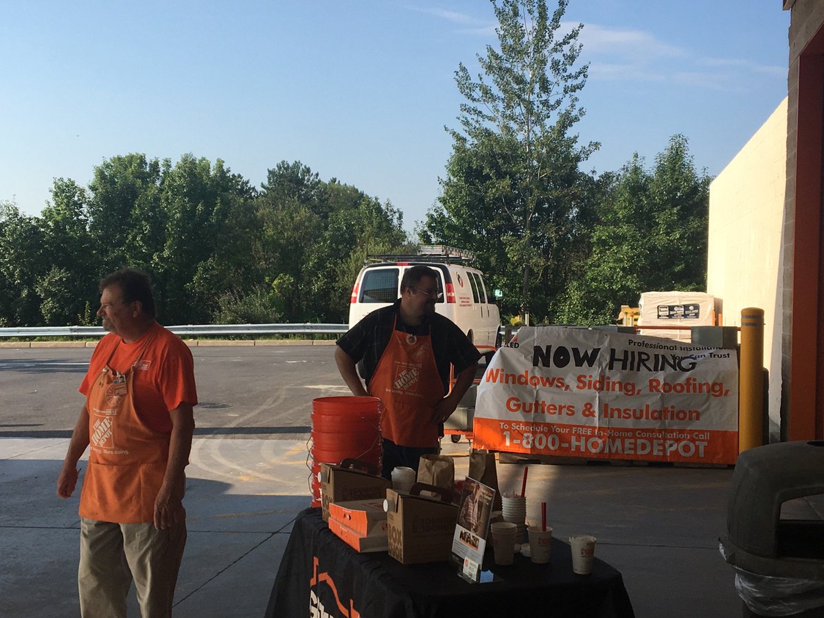 BowermasterMark's tweet photo. #nowhiring Roofing, Siding, and Window installers at the Norwood Home Depot #2681 https://t.co/s0NTNzxiYx