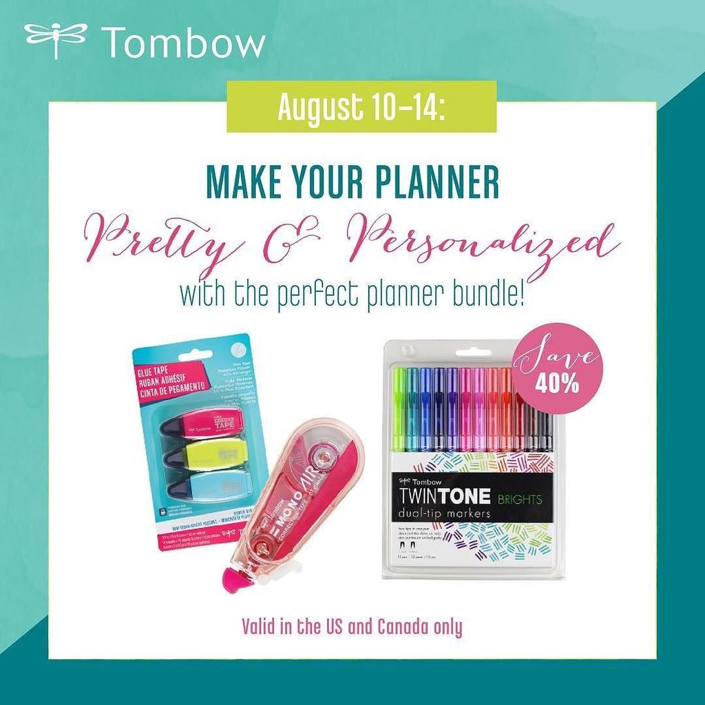 tombowusa's tweet image. Want to make your planner pretty and personalized? Snag our planner bundles for 40% off through Monday! No promo c… ift.tt/2ut2NWH