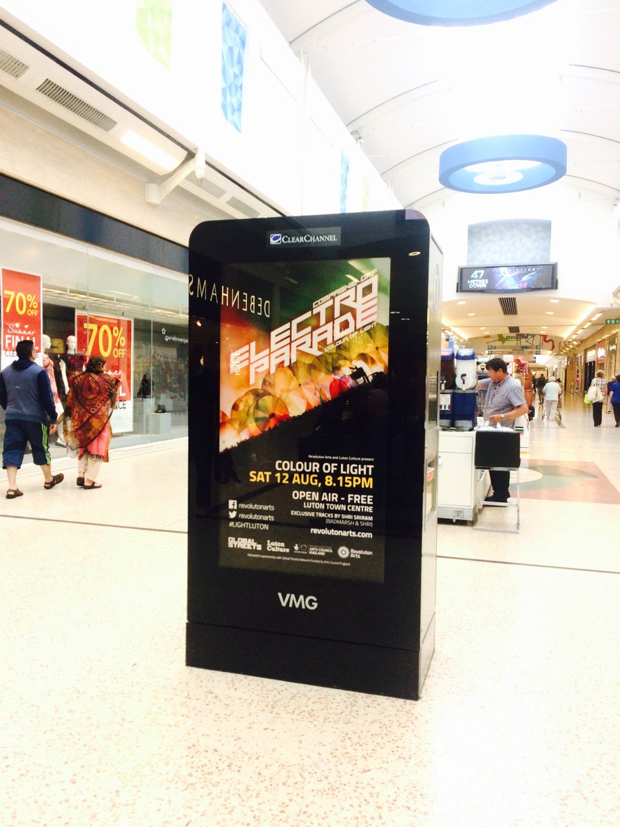 RevolutonArts's tweet image. 1 can never overlook our kiosk @TheMallLuton infront of @Tesco &amp;amp; @Debenhams. Join us on Saturday at 8.15 pm at #MarketHill for the event