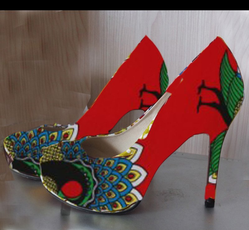 Atailuo's tweet image. Peacork red fabric clothes and shoes, bags, custom made