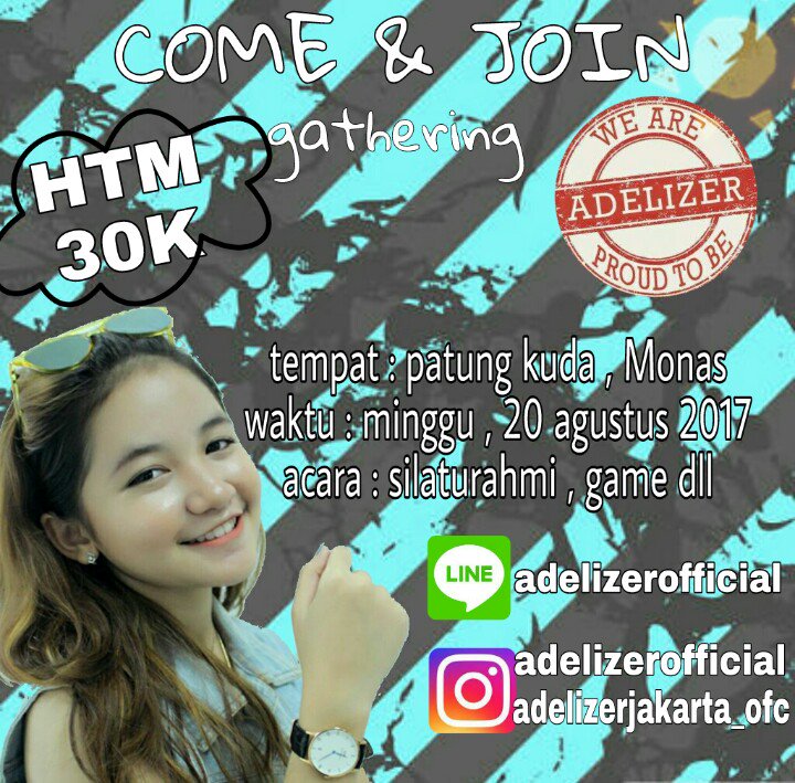 Jangan lupa dateng buat adelizer jakarta&amp;sekitarnya! See u💙
Cc: <a href="/adeliart14899/">Adele</a> <a href="/AdelizerOFC__/">Adelizer Official</a>