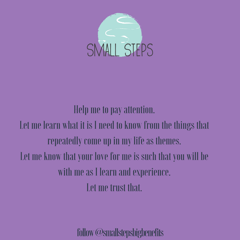 lizsmallsteps's tweet photo. What are some themes that keep coming in your life? Lessons you could or are learning? https://t.co/Nd1M5MS1It