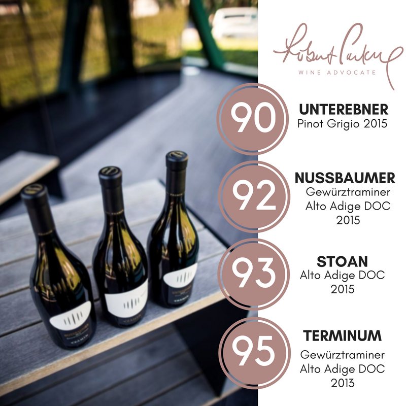 CantinaTramin's tweet photo. Quattro su quattro, un risultato straordinario su @Wine_Advocate. Massimo punteggio per #Terminum 2013, #Gewürztraminer da vendemmia tardiva https://t.co/G0yP6kfrvu