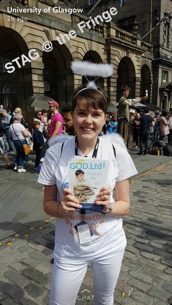 STAG_Online's tweet photo. Check us out on the @UofGlasgow snapchat today! Lots of insight into STAGs sell out show #GodLtd #PeopleMakeGlasgow #UofG @theSpaceUK https://t.co/Y2T8YVX1U7