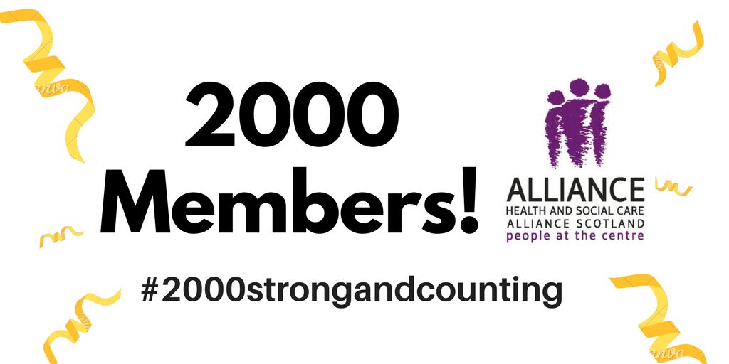 ALLIANCEScot's tweet photo. We are delighted to share that the ALLIANCE have reached #2000members working to keep people at the centre: https://t.co/5uD38T1ReE https://t.co/Sf7WwkN9cA