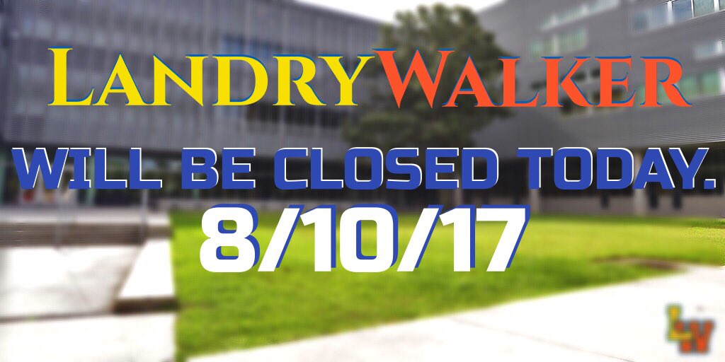 LANDRY-WALKER CLOSED TODAY: Classes are cancelled due to pumping station problems and potential flooding.
STAY TUNED FOR UPDATES.