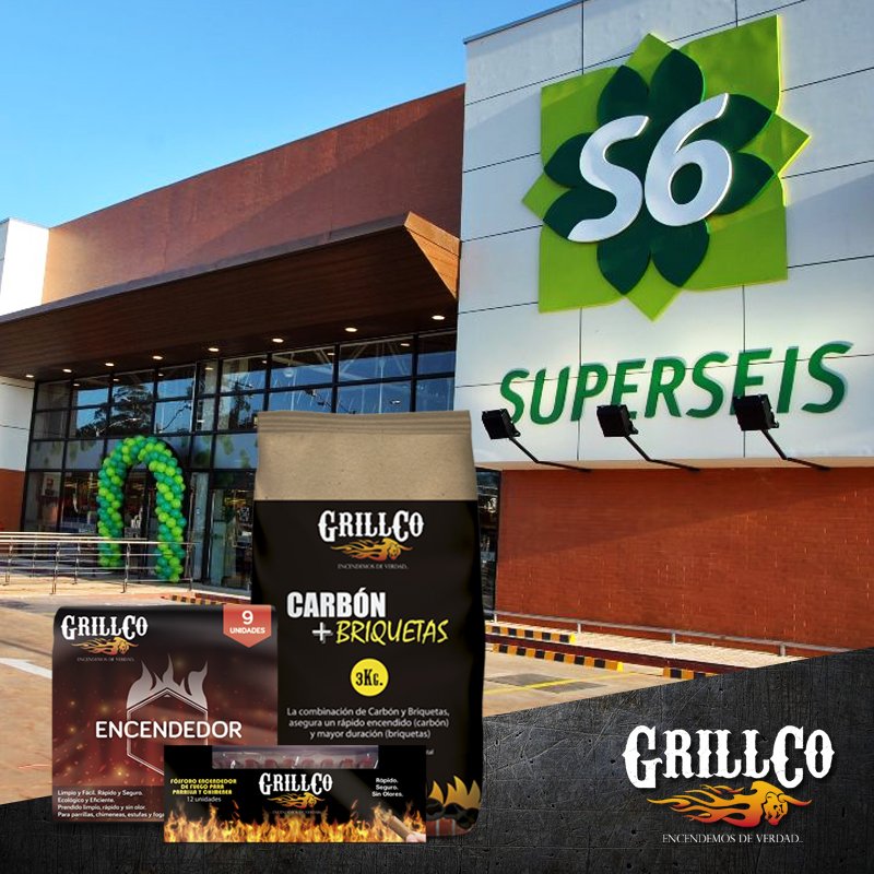 GrillCoPY's tweet photo. Los domingos se come asado y en #Super6 encontras todos los productos #GrillCo 🍖🍗 https://t.co/0fJ5Ctb8ep