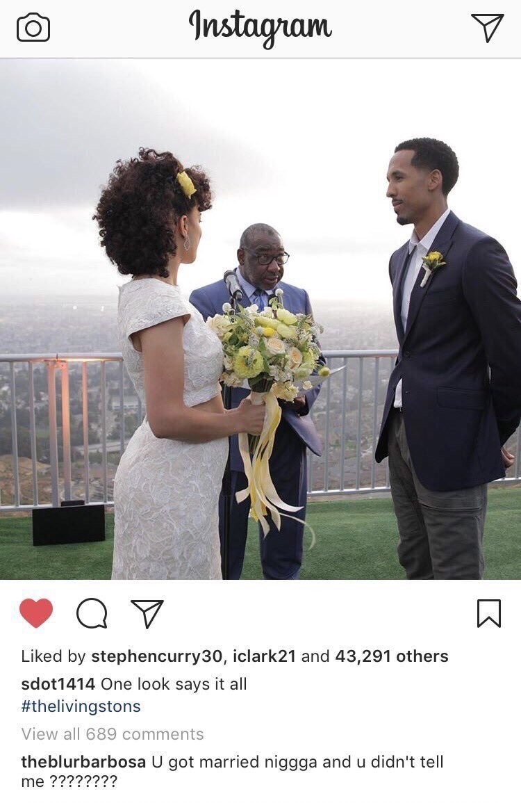 LegionHoops's tweet photo. Leandro Barbosa's response to Shaun Livingston's wedding IG picture. 😂 [NSFW] https://t.co/Od2Xp9sy4z