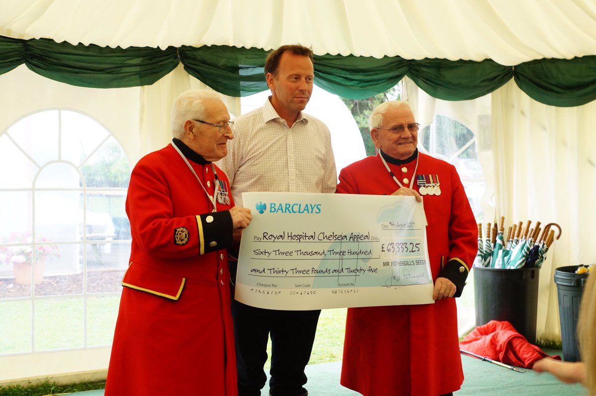 It's always a pleasure to invite the @rhchelsea pensioners to Mr Fothergill's headquarters.