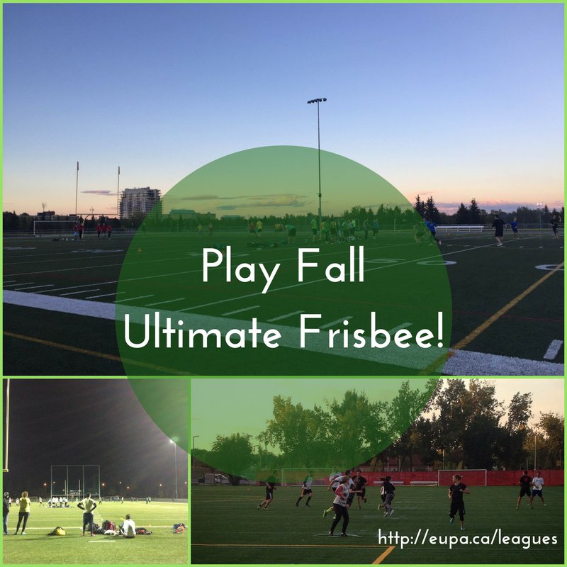 EdmontonUlti's tweet photo. Not ready for summer to end? Join our Fall League! Registration closes August 28. https://t.co/0p6pK2m1ZV https://t.co/kLnkvpBSEi