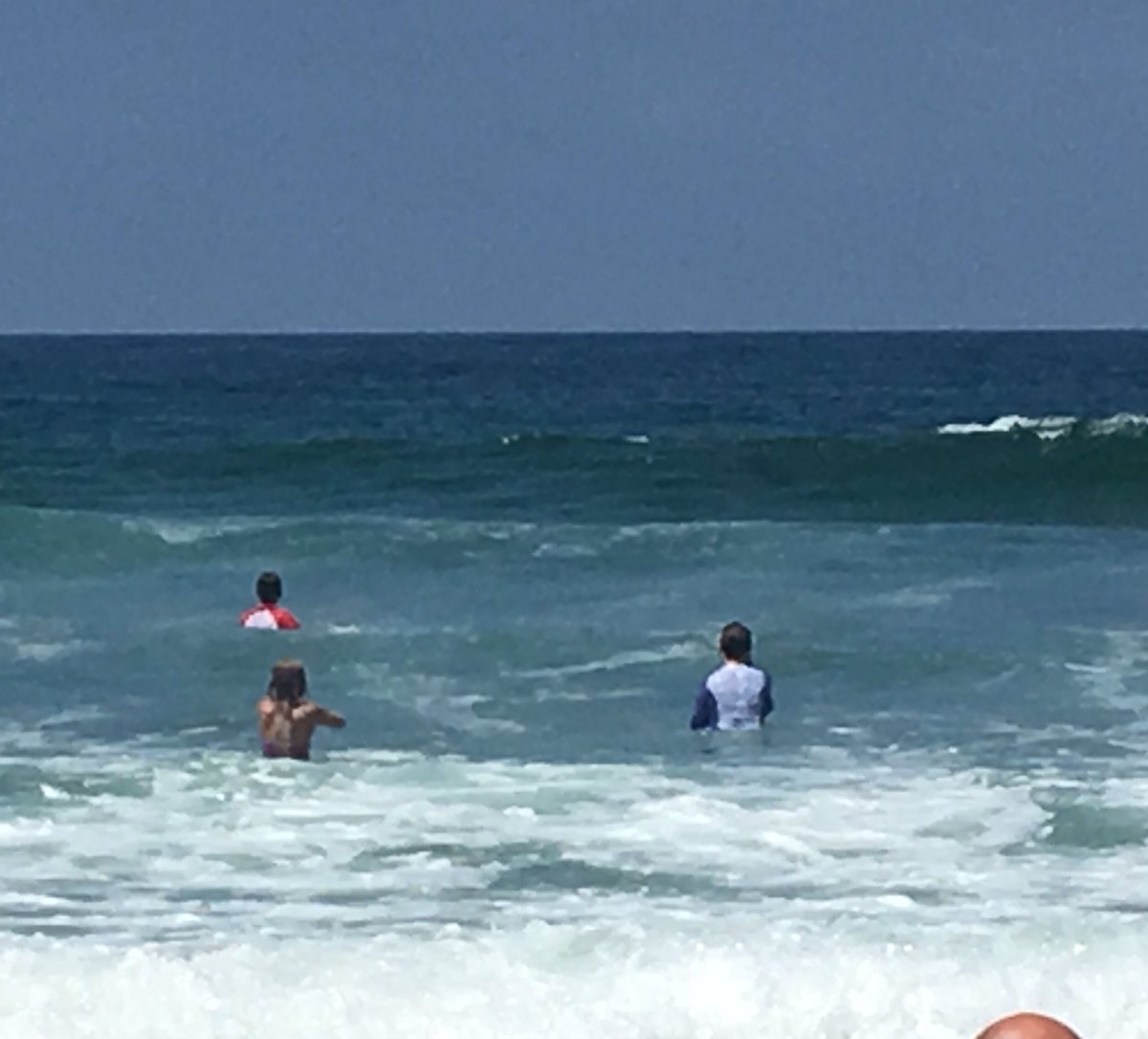 chowardpt's tweet photo. My kids grandma, a septuagenarian, is teaching my kids how to body surf. How cool is that! #SummerOfMOVE #movePDX https://t.co/T3UvwIdAx9