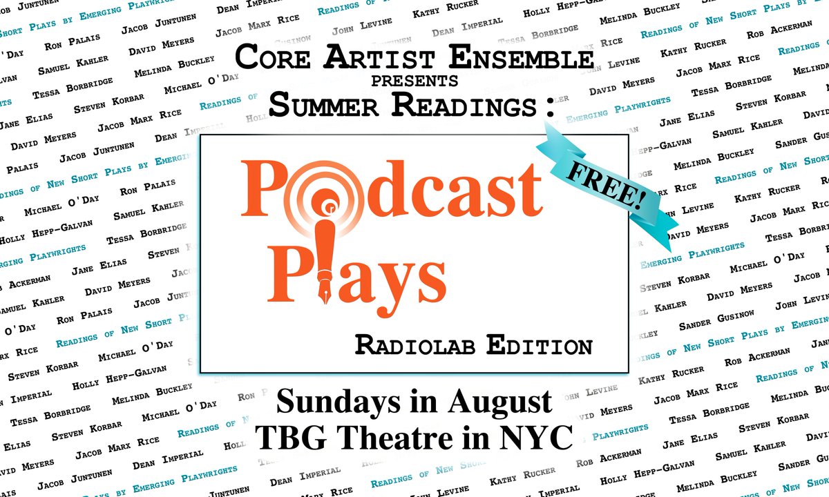 CoreArtistEnsem's tweet photo. Excited to share our new season of work, tailor made for that special subset of #NYCTheatre nerds &amp; @Radiolab geeks. https://t.co/sz303YOCgA https://t.co/oFv6eZhhaz