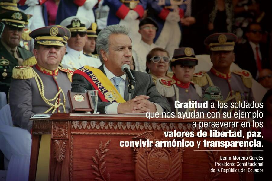 Lenin's tweet photo. No permitiremos que la injusticia y la corrupción se enseñoreen en el país. #EcuadorTierraDeLibertad https://t.co/nSQ4YW2XTd