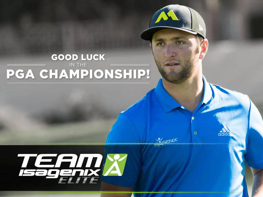 isagenix's tweet photo. Best of luck to Team Isagenix Elite Athlete @JonRahmPGA as he tees off at the PGA Championship! #WeAreIsagenix #PGAChamp https://t.co/R6nfvdFBIz