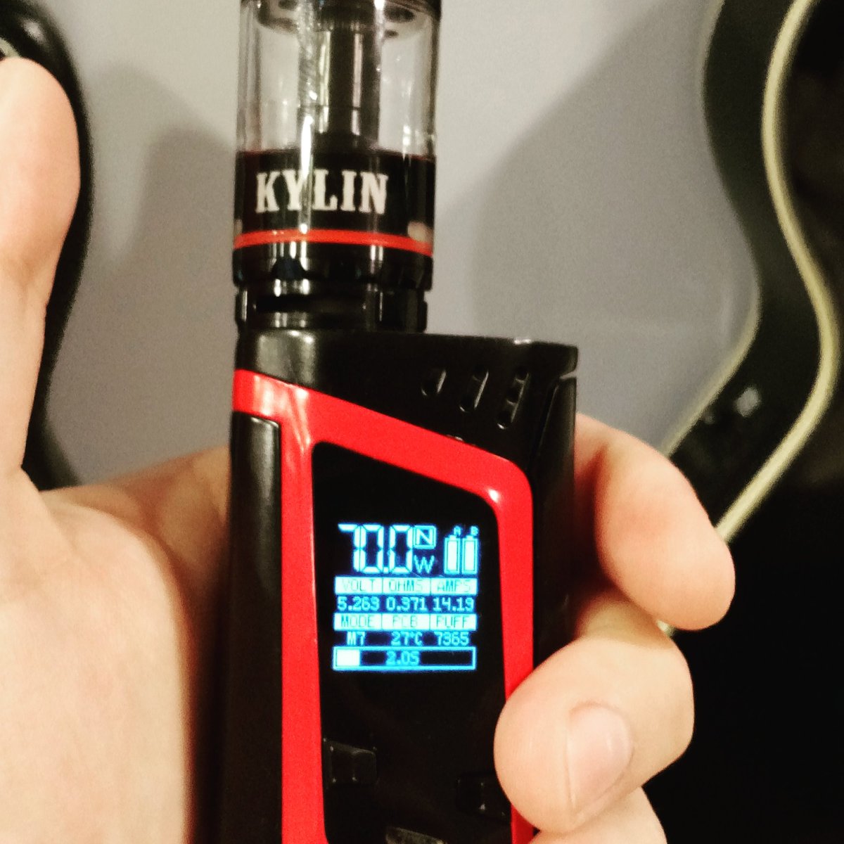 Looking sleek with my red o-rings! #vape #vapenation #vapelife #instavape #vapefam #vapelove #cloudchaser #subohm #handcheck