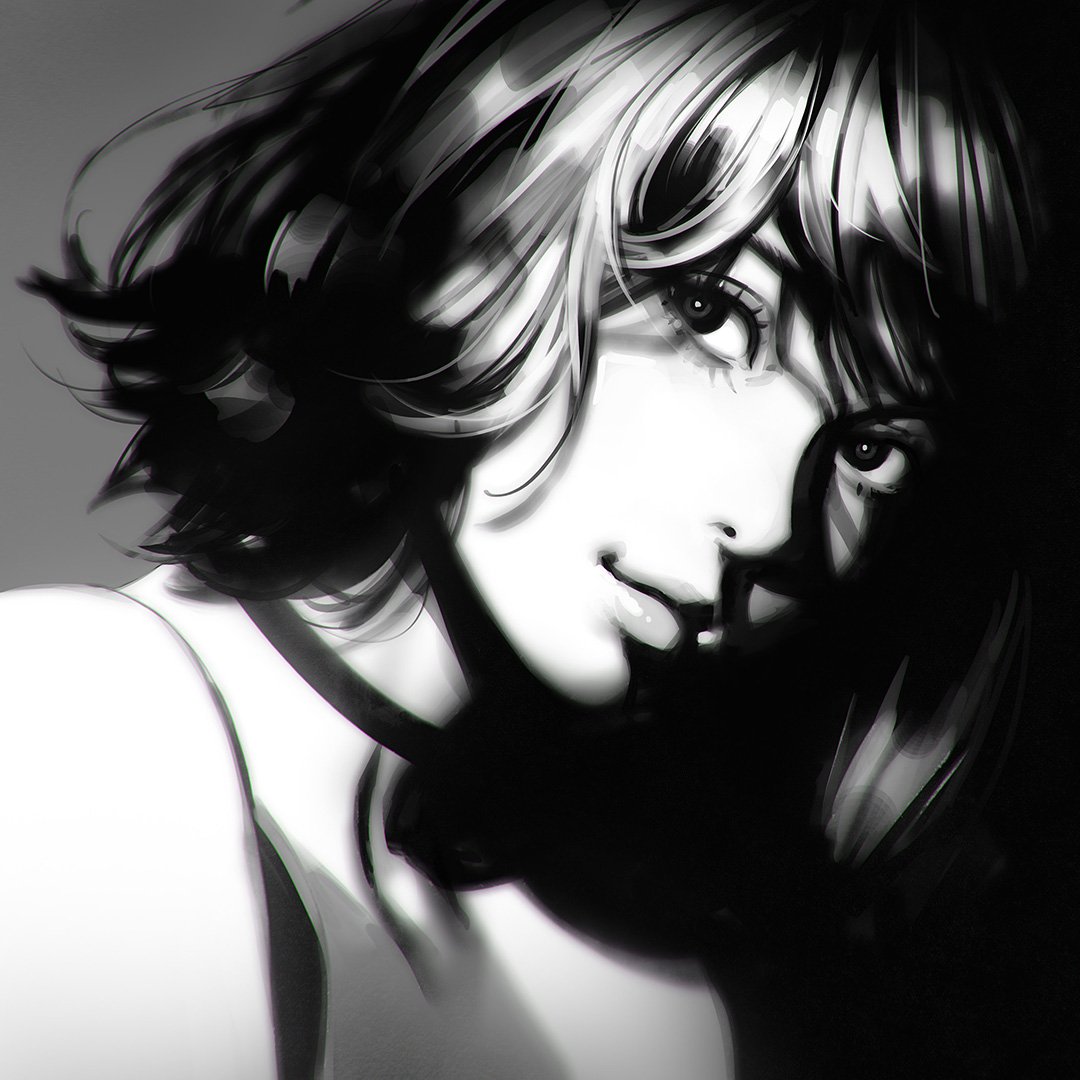 Some recent B&W illustrations! You can support me for more steps, videos, PSDs, high-res versions here: https://t.co/FKrf3xa1oM  <3 