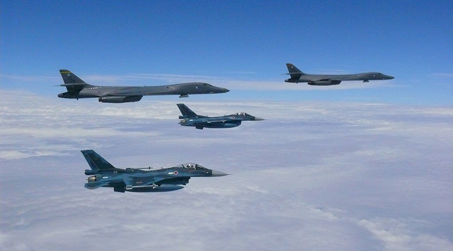 RT_com's tweet photo. ‘Best of bad options’: US has plan to strike N. Korea nuclear sites with B-1 bombers, reports say 
https://t.co/ArrcC970gF https://t.co/zQxGa5E13w