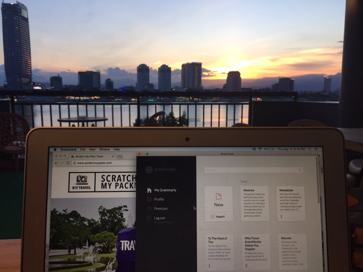 scratchmypack's tweet photo. Translating our life in Vietnam into stories while the sunsets, but the heat stays. #travel #Friday #Grammarly #sunset #Vietnam https://t.co/Qo4fdQqnOQ