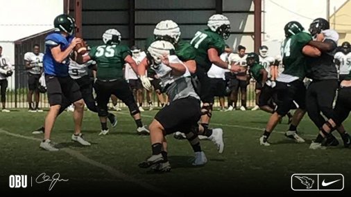 OBU_Football's tweet photo. Pads are 🔛  23 days 'til 🏈. #MakeOurStand https://t.co/avixWicWxo