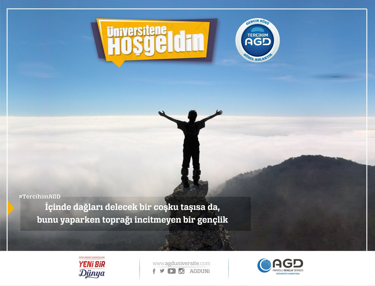 agduniversite.com   

-İçinde dağları delecek bir coşku taşısa da, bunu yaparken toprağı incitmeyen bir gençlik

#TercihimAGD