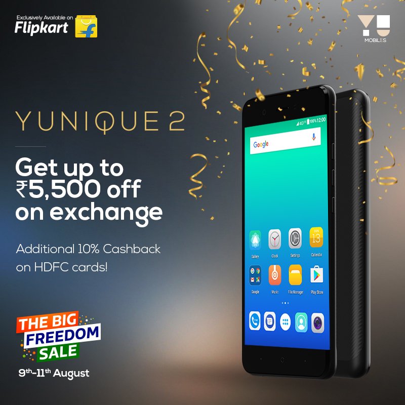 YUplaygod's tweet photo. Grab it or regret it! Get your #Yunique2 with special offers during #TheBigFreedomSale on @Flipkart. Buy now: https://t.co/lisEzraOD1 https://t.co/WRc8K8JI5U