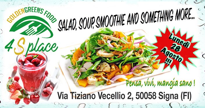 4Splace's tweet photo. 🎉28 AGOSTO🍾 #prossimaapertura #fastfood #Insalateria #insalate #smoothie #frullati #pranzo #cena #aperitivo #firenze #signa #indicatore 🥑🍤🥗🍓 https://t.co/VgVDhyF3QP