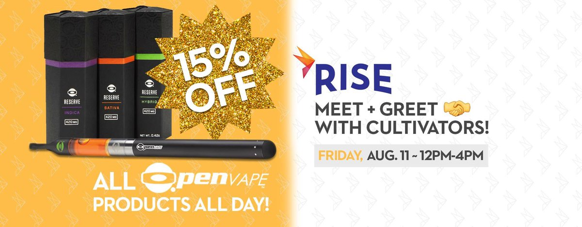 risecannabis's tweet photo. Events @aroundcarson?
TMRW/Fri. Aug. 11
Noon-4pm
Pop-up shop @ #RISECarsonCity w/ @OpenVAPE/@nvbotanical team 😎🤗💚🌬
https://t.co/eb4AiiPBXr https://t.co/nB8r0ZjVpq
