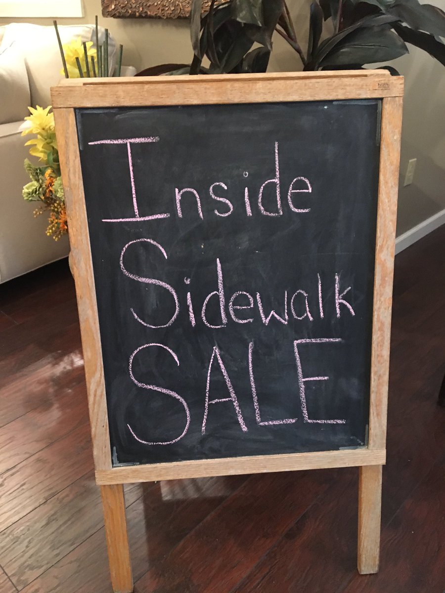 Just a reminder that our Sidewalk Sale on Saturday will all be inside! We have several tables full of merchandise 60-75% and 90% off!