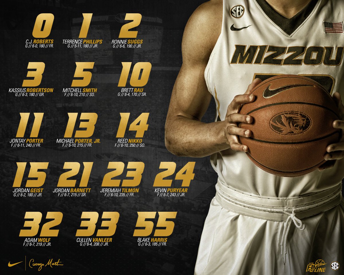 mizzou basketball roster
