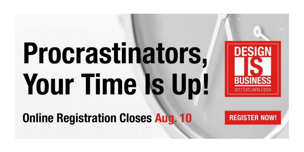 DesignApplause's tweet image. Last day online registration 10aug #designisbusiness @IDSA #IDSA17Atlanta 16&amp;gt;19aug da-is.us/2wLkYaI