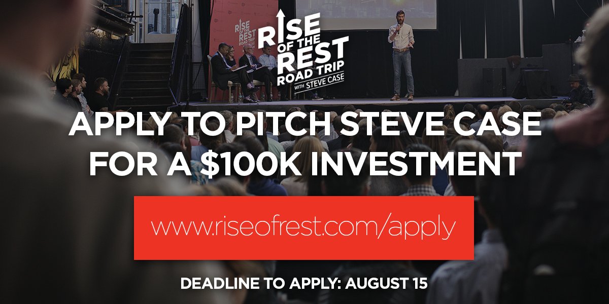 There are only 5️⃣ DAYS left to apply to pitch <a href="/SteveCase/">Steve Case</a> for a $100K investment! APPLY HERE: riseofrest.com/apply #RiseOfRest🚍