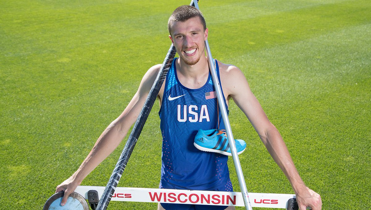 Tomorrow, its #DoubleZ time at #London2017 as former #Badgers standout @TheOnlyDoubleZ will compete in the decathlon for 🇺🇸!