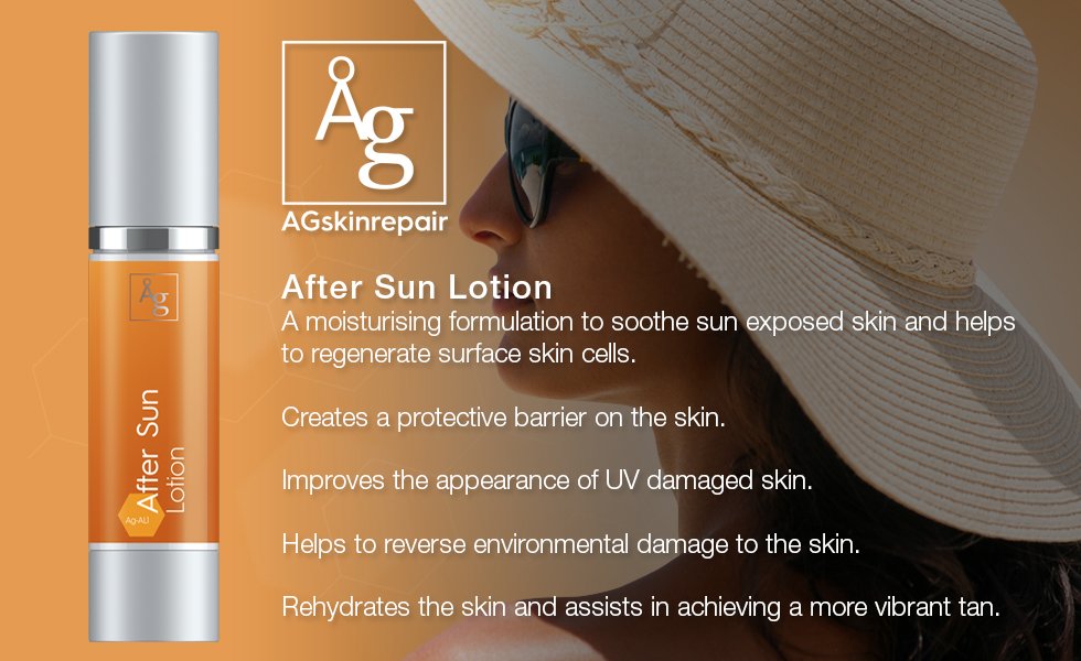 AgSkinRepair's tweet photo. Going on Holiday? Purchase our new patented After Sun Lotion from https://t.co/X8XLWEe5Ae #agskinrepair #Holiday #sunshine https://t.co/MwEyAjMzXj
