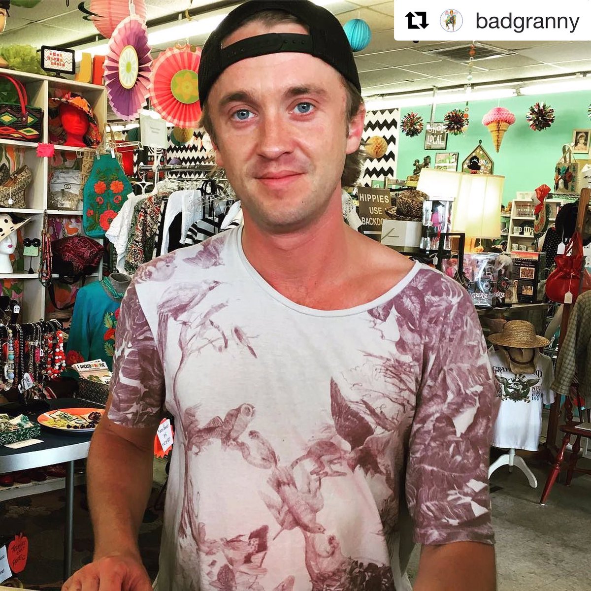 The Junk Fairy (@thejunkfairyokc) on Twitter photo Cool! 💫Tom Felton shopping <a href="/BadGrannys/">Bad Grannys Bazaar</a> while filming in Oklahoma! #dracomalfoy #harrypotterfan #justanotherdayontheplaza Cool! 💫Tom Felton shopping <a href="/BadGrannys/">Bad Grannys Bazaar</a> while filming in Oklahoma! #dracomalfoy #harrypotterfan #justanotherdayontheplaza