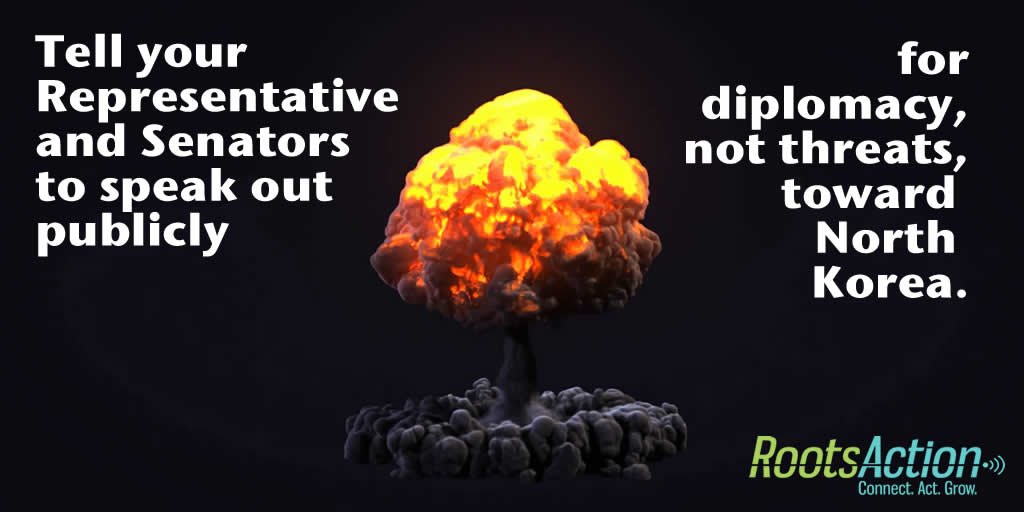 getsomepeace's tweet photo. Diplomacy, Not Threats, Toward #NorthKorea #NoWar #NoWWIII #NoWarWithNorthKorea https://t.co/wZi3AUogJD https://t.co/Pe7uWHqKmI