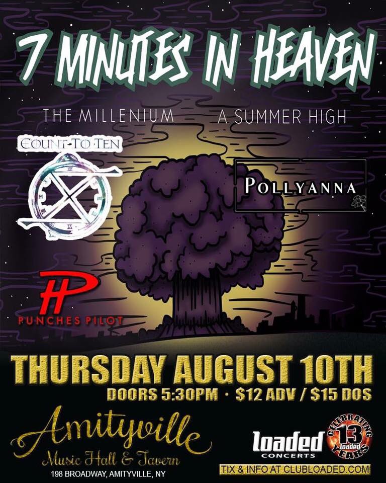 CountToTenMusic's tweet image. We hit the stage tonight at 7:20 at Amityville Music Hall w/ @7MIHband @TheMilleniumWI &amp;amp; @ASummerHigh come down and hang with us!