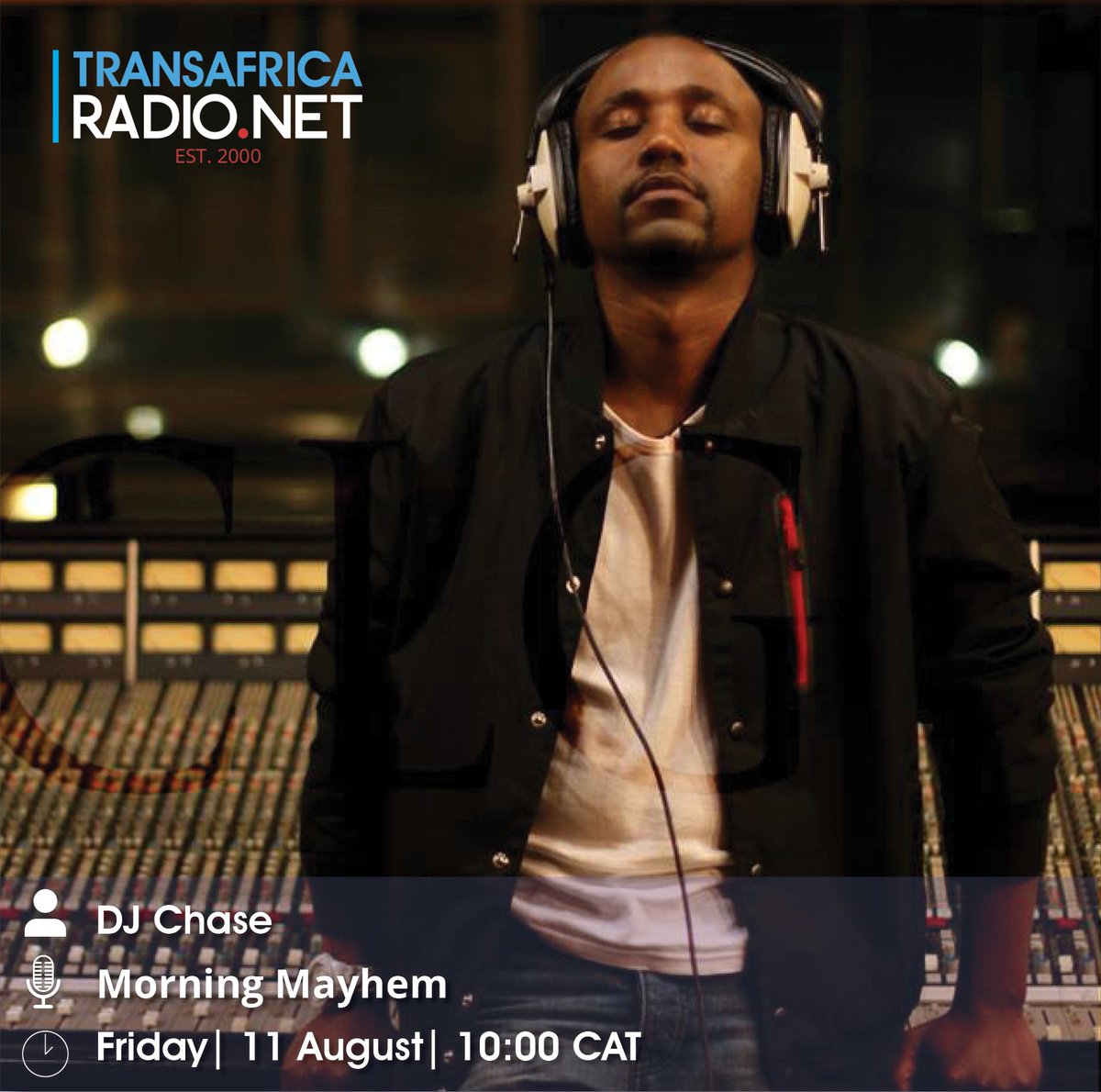 TransAfrica872's tweet photo. @DjChaseSA will be on #TheMorningMayhem where he'll be touching on inspiring people through his songs. #TAR #TARMovement #Dstv872 #Ovhd609 https://t.co/9sOw2UFKJ7