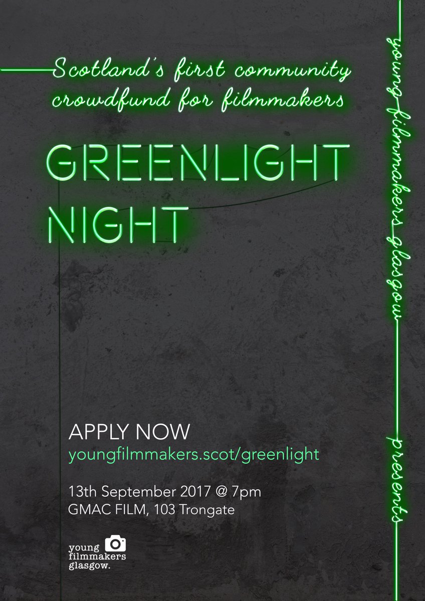 YF_glasgow's tweet photo. Announcing Scotland's first community #crowdfund for filmmakers https://t.co/jccJgCWwFd #greenlightnight #shortfilm #scotland ποΈ https://t.co/HpCe0kYgEo