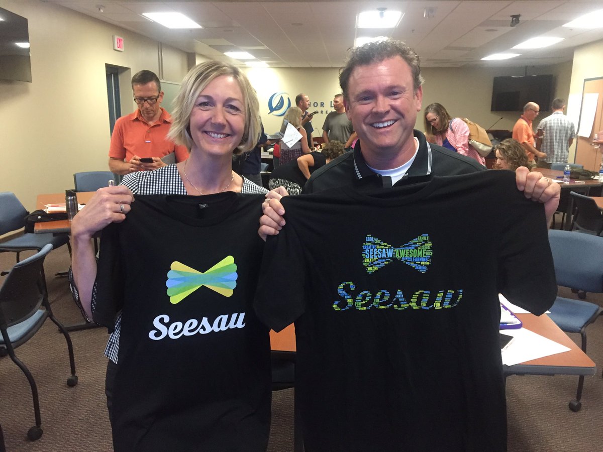 Leighton_beth's tweet photo. Our big @Seesaw winners from our tech PD today! Congrats Cinderella @Moldangrade4 and Prince @gallygopher. #firstdayofschooloutfits https://t.co/nSb9YLyoZE