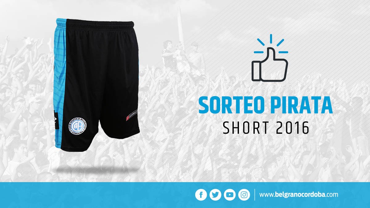 Belgrano's tweet photo. ¡Ganate este short de #Belgrano! 
🔹¿Cómo? 👉 Hacé RT y 🤞 comentá las últimas cifras de tu DNI.
🙌 #SorteoPirata 💙 https://t.co/vAak1S4tjy