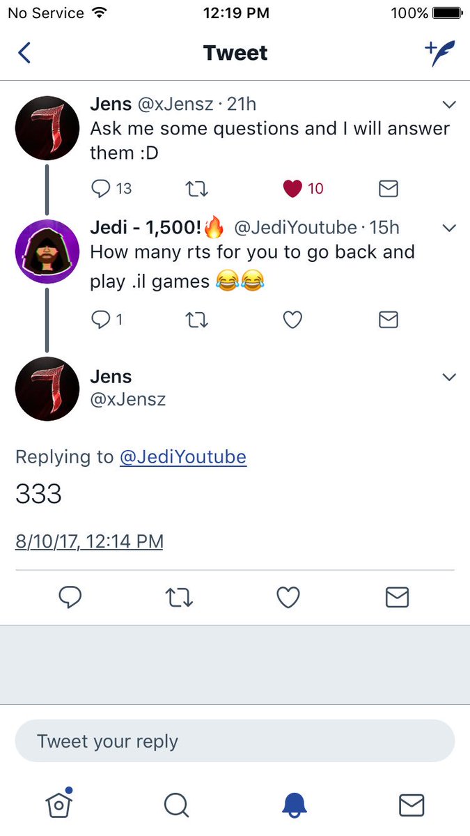 OptifyJedi's tweet photo. Guys come on! 333 rts for @xJensz to go back to .io games rt rt! 😂😂 https://t.co/tIIdC3C2Nx