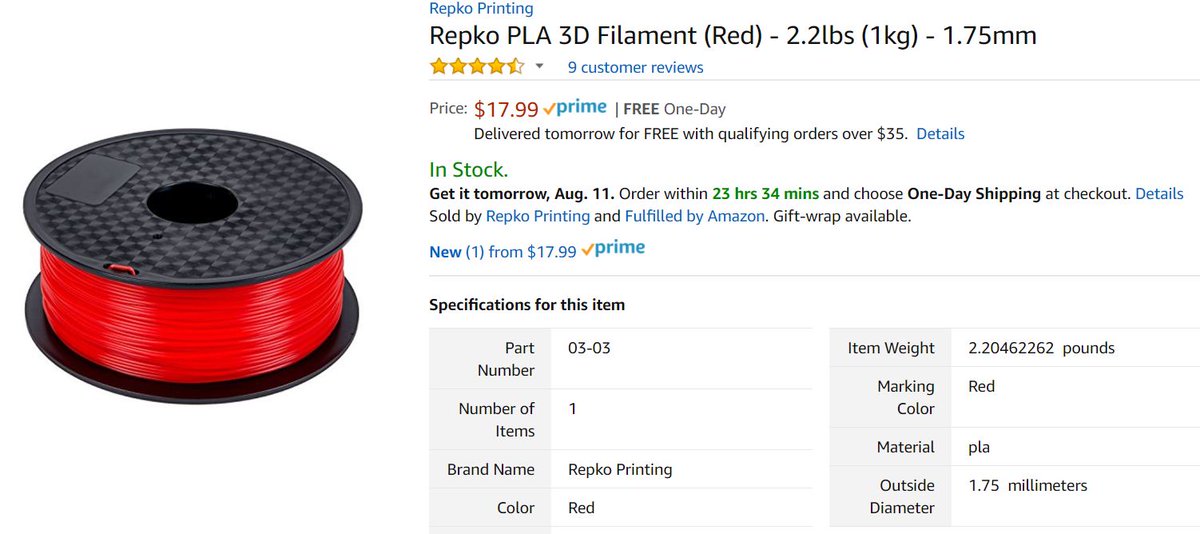 PrintingRepko's tweet photo. Oh hey, we are on @amazon #3dprinting #Repko https://t.co/XXXcSST7xE
