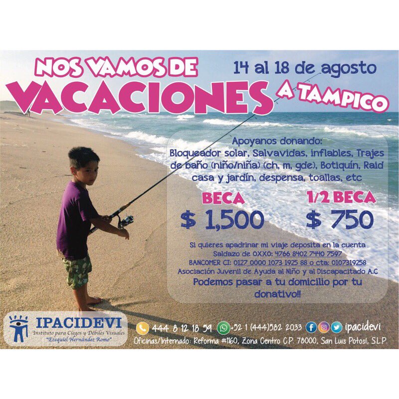 ipacidevi's tweet photo. ¡Necesitamos de su ayuda para que más niños puedan ir a la playa! Para que puedan correr en la arena y sentir la brisa en su cara #IPACIDEVI https://t.co/xMIdREFRfA
