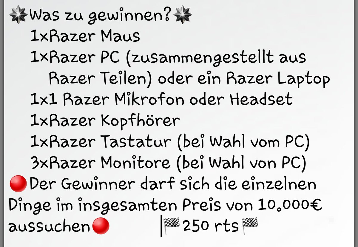 PaperGAWs's tweet photo. R•A•Z•E•R  G•A•M•I•N•G  S•E•T•U•P G•I•V•E•A•W•A•Y!!

[!Bilder dienen nur zur Veranschaulichung!] https://t.co/mLwIld3pME