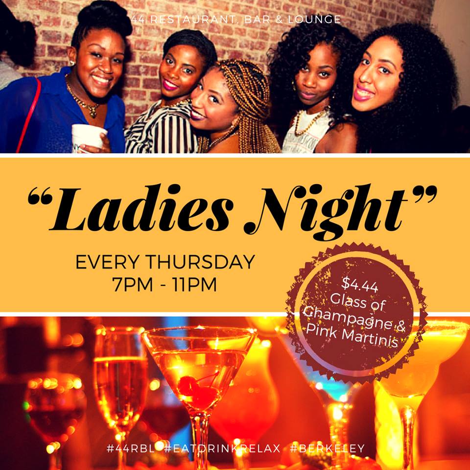 ✨✨✨Join Us✨✨✨
#LadiesNightOut Every #Thursday at #44RestaurantBarLounge #44RBL #LadiesNight bit.ly/44_RBL